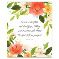 A Woman Who Fears The Lord Art Print