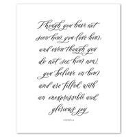 Inexpressible Joy Art Print