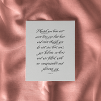 Inexpressible Joy Art Print