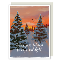 May Your Holidays Be Easy & Light Card