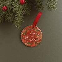 Joy to the World - Ceramic Christmas Ornament