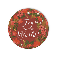 Joy to the World - Ceramic Christmas Ornament