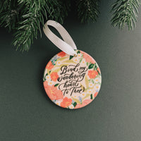 Bind My Wandering Heart to Thee - Ceramic Christmas Ornament