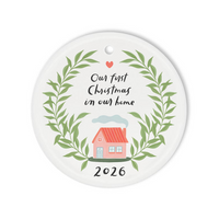 First Christmas at Home - Milestone Keepsake Ceramic Christmas Ornament