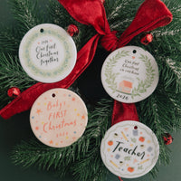 Baby's First Christmas - Milestone Keepsake Ceramic Christmas Ornament
