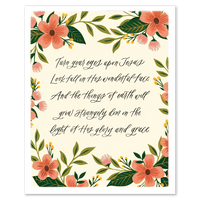 Turn Your Eyes Hymn Art Print