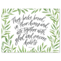 Broke Bread In Their Homes Print