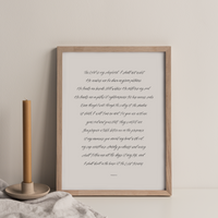 Psalm 23 Simple Art Print