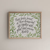 Broke Bread In Their Homes Print