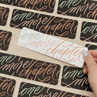 One More Chapter Handlettered Bookmark
