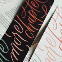 One More Chapter Handlettered Bookmark