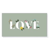 Love Typography Money Card