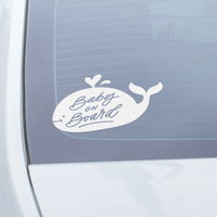 Whale Baby Car Decal