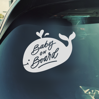 Whale Baby Car Decal