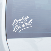 Baby on Board Lettering Car Decal