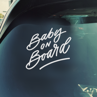 Baby on Board Lettering Car Decal