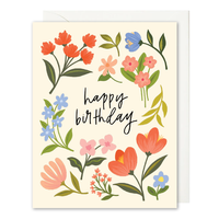 Wildflowers Happy Birthday Card