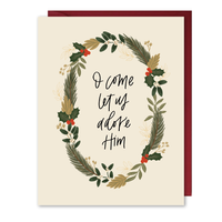 O Come Let Us Adore Him Card
