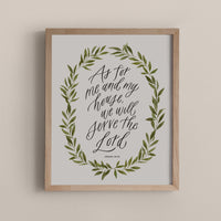 As For Me and My House Print