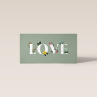 Love Typography Money Card