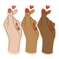Finger Heart Sticker
