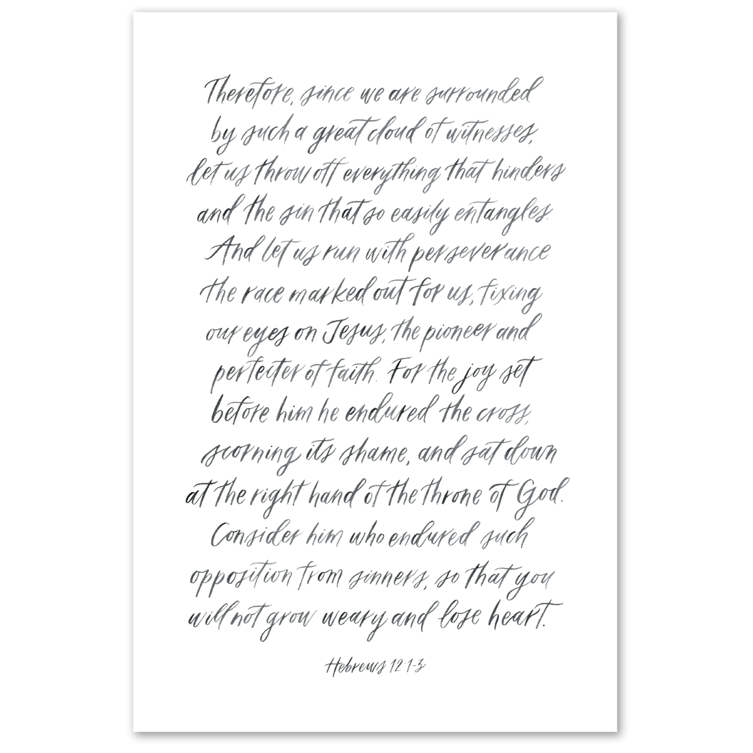 Running the Race, Hebrews 12 - 24" x 36" Large Wall Poster