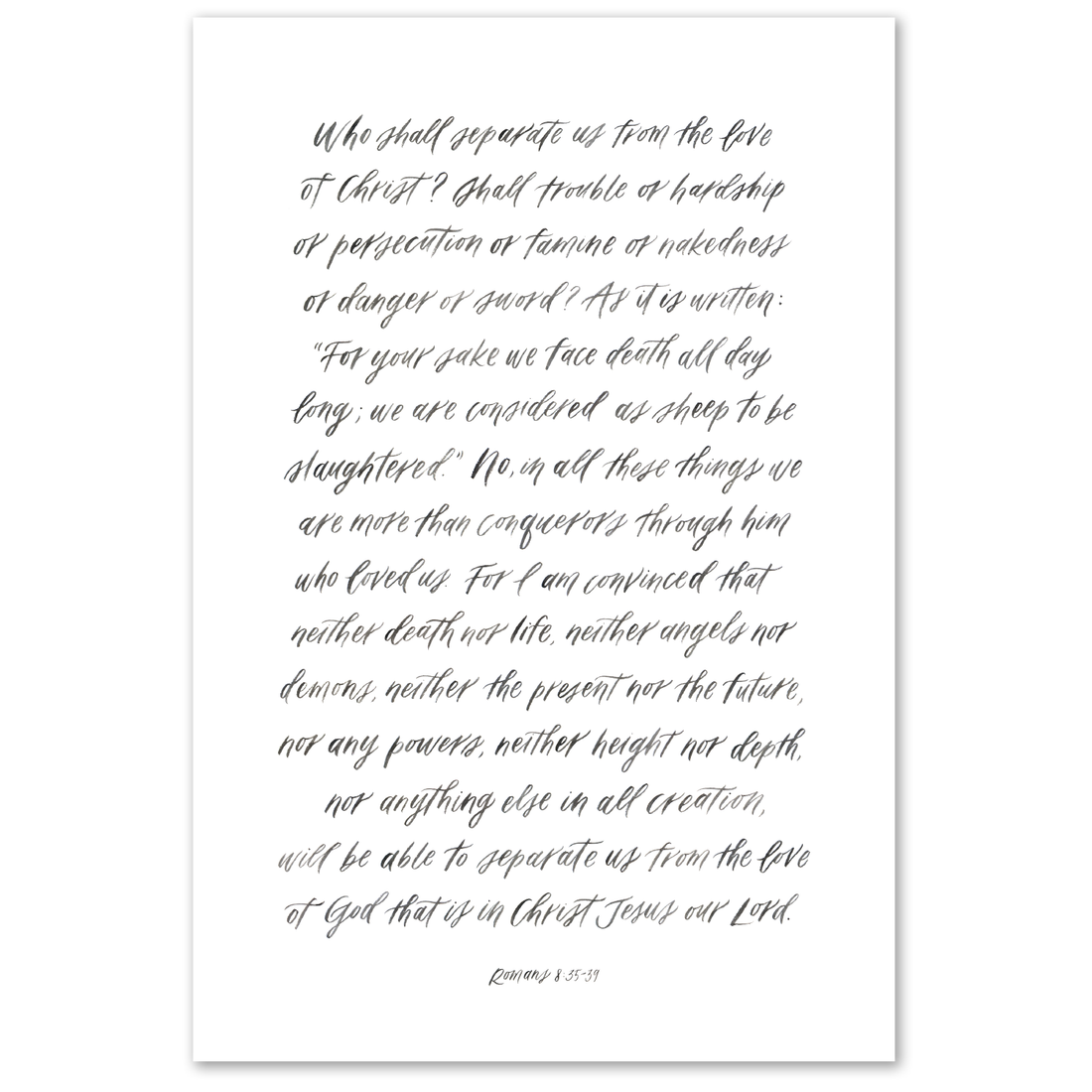 Love of Christ, Romans 8 - 24" x 36" Large Wall Poster