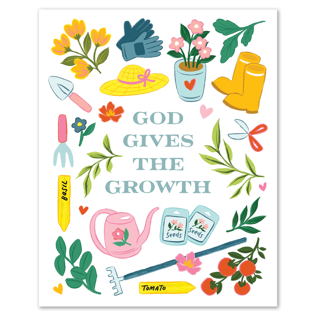 God Gives the Growth 1 Corinthians Art Print
