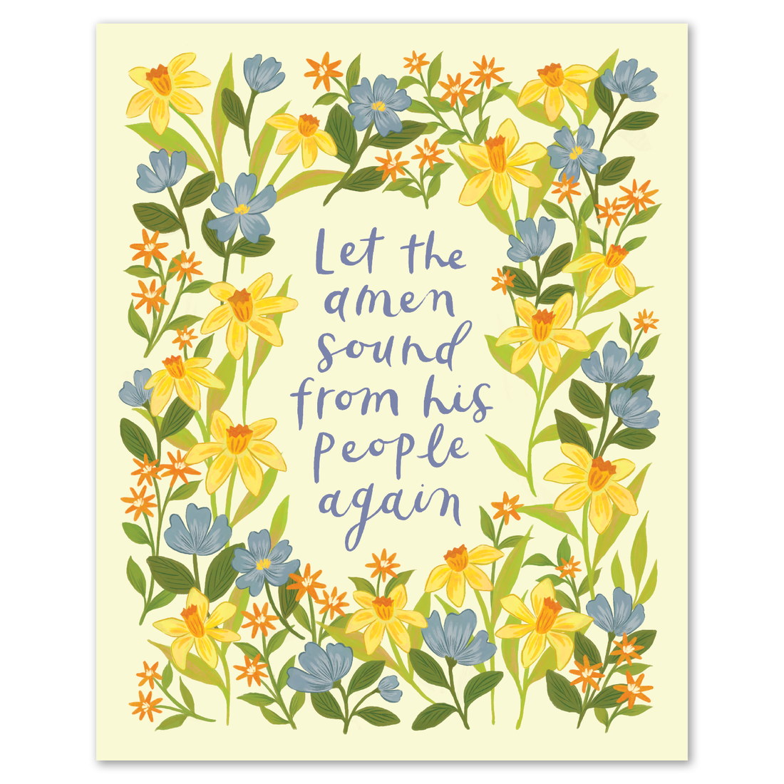 Let the Amen Hymn Art Print