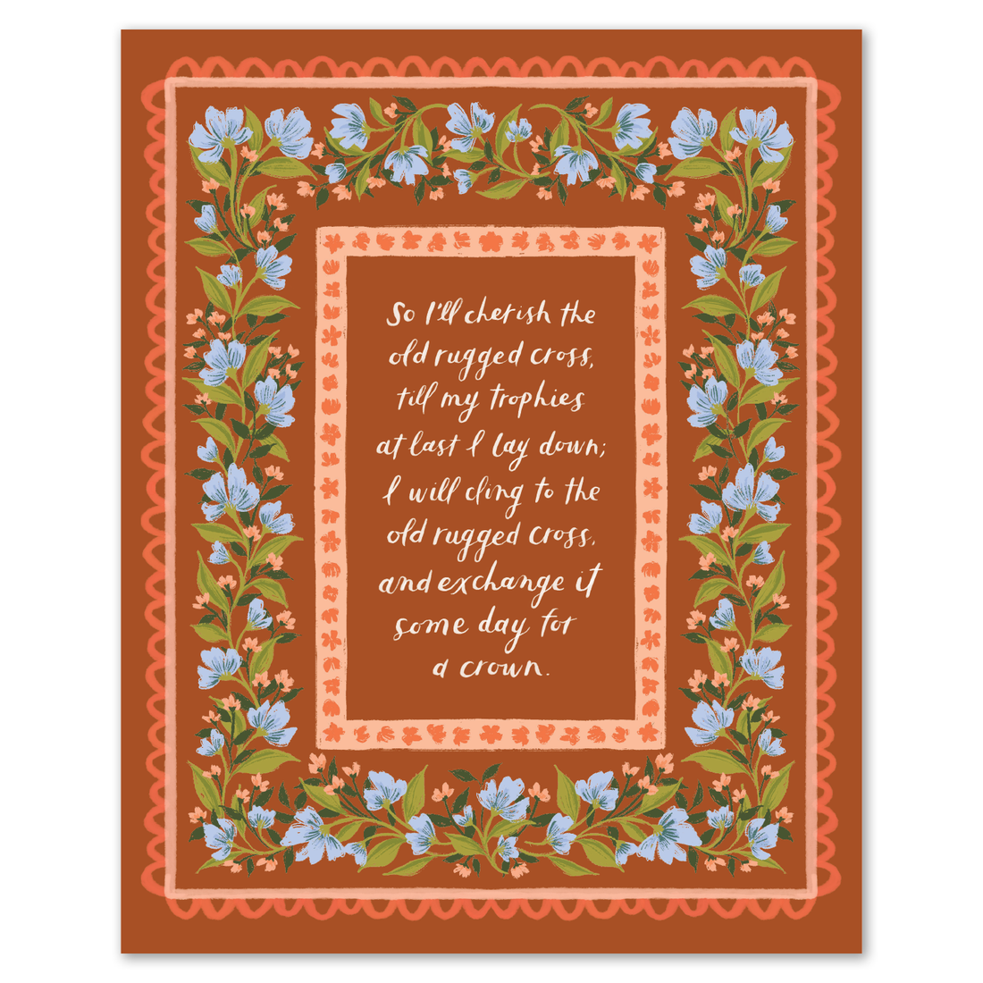The Old Rugged Cross Hymn Art Print