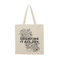 Counting It All Joy Canvas Tote Bag