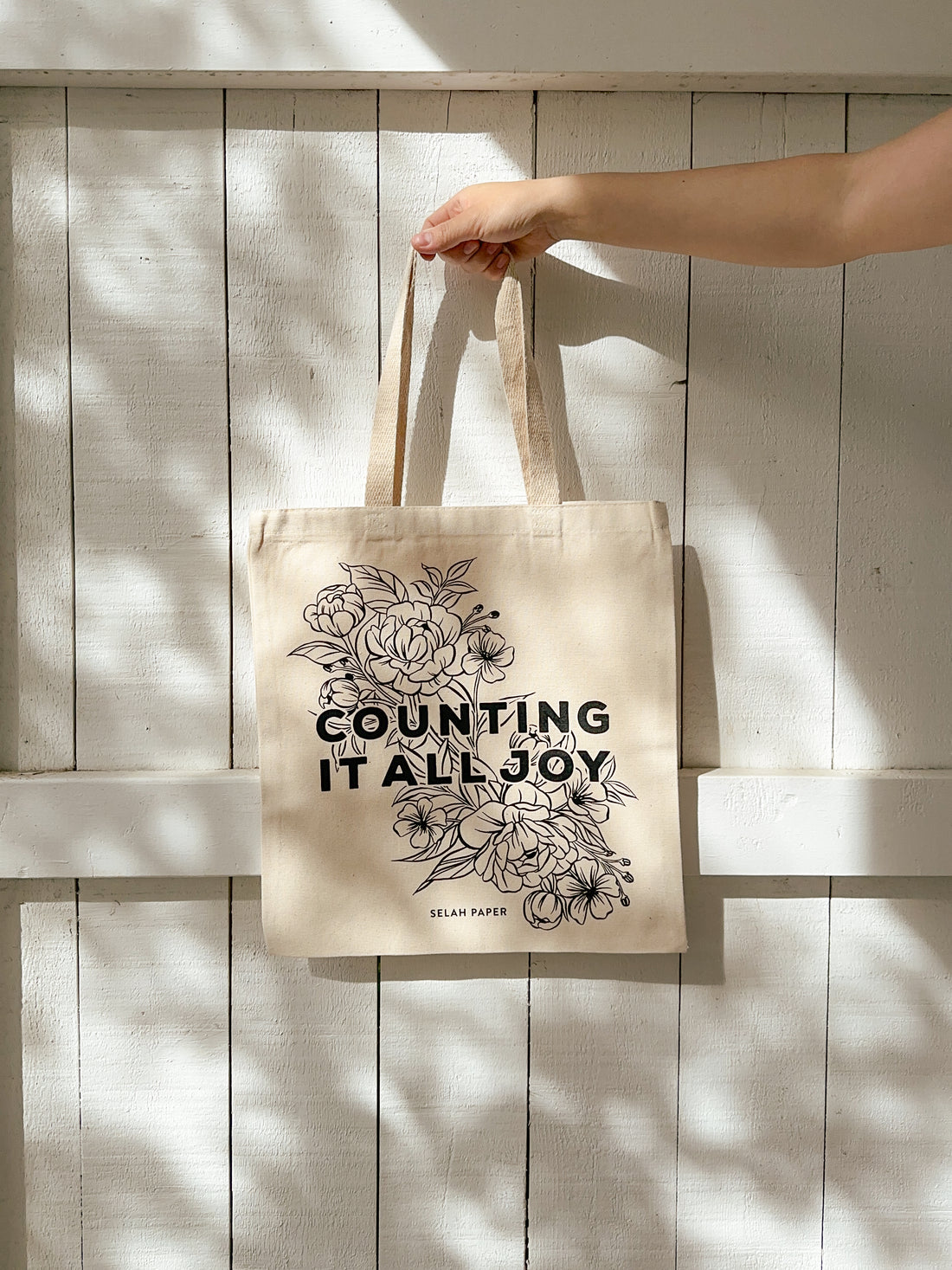 Counting It All Joy Canvas Tote Bag