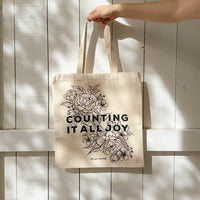 Counting It All Joy Canvas Tote Bag