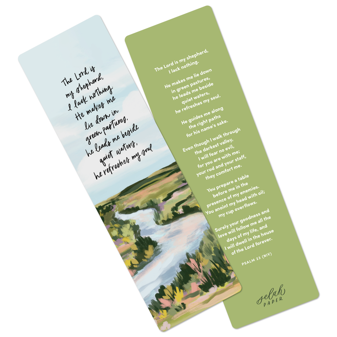 River Psalm 23 Bible Bookmark