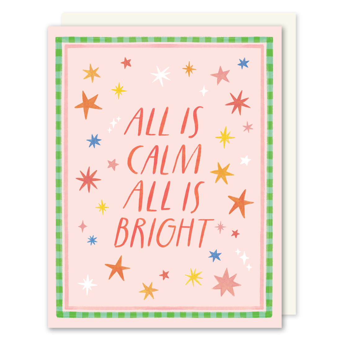 All Is Calm Stars Christmas Card