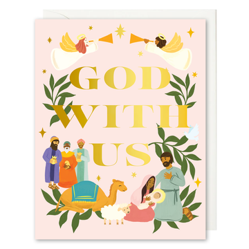 God With Us Gold Foil Card