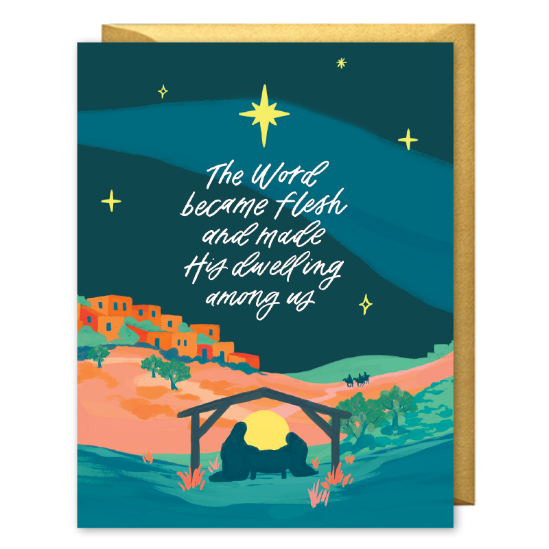 Word Became Flesh Nativity Christmas Card