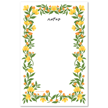 Green Garden Blank Notepad