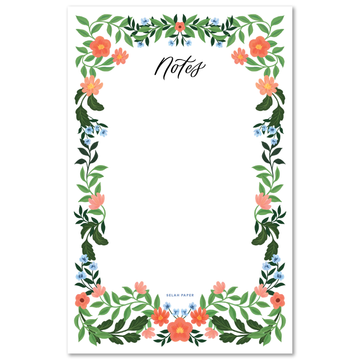 Floral Blank Notepad