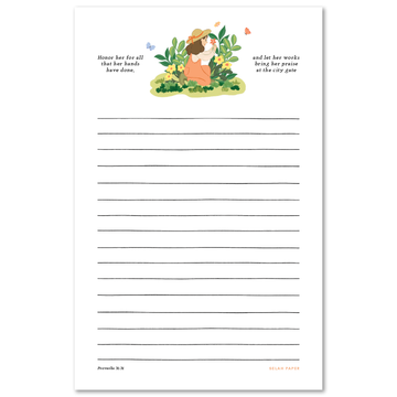 Gardening Proverbs 31 Lined Notepad