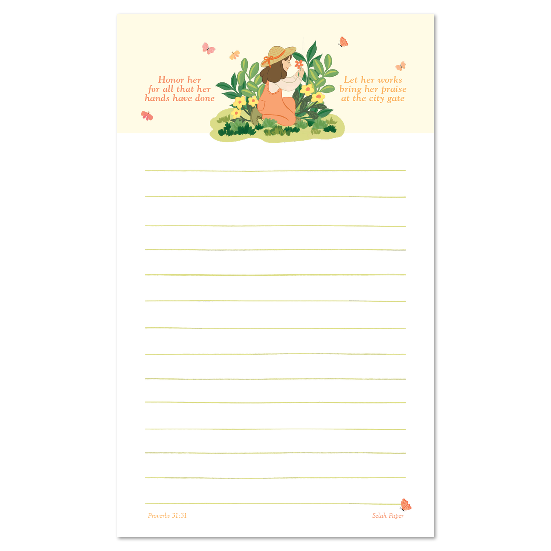 Gardening Proverbs 31 Lined Notepad