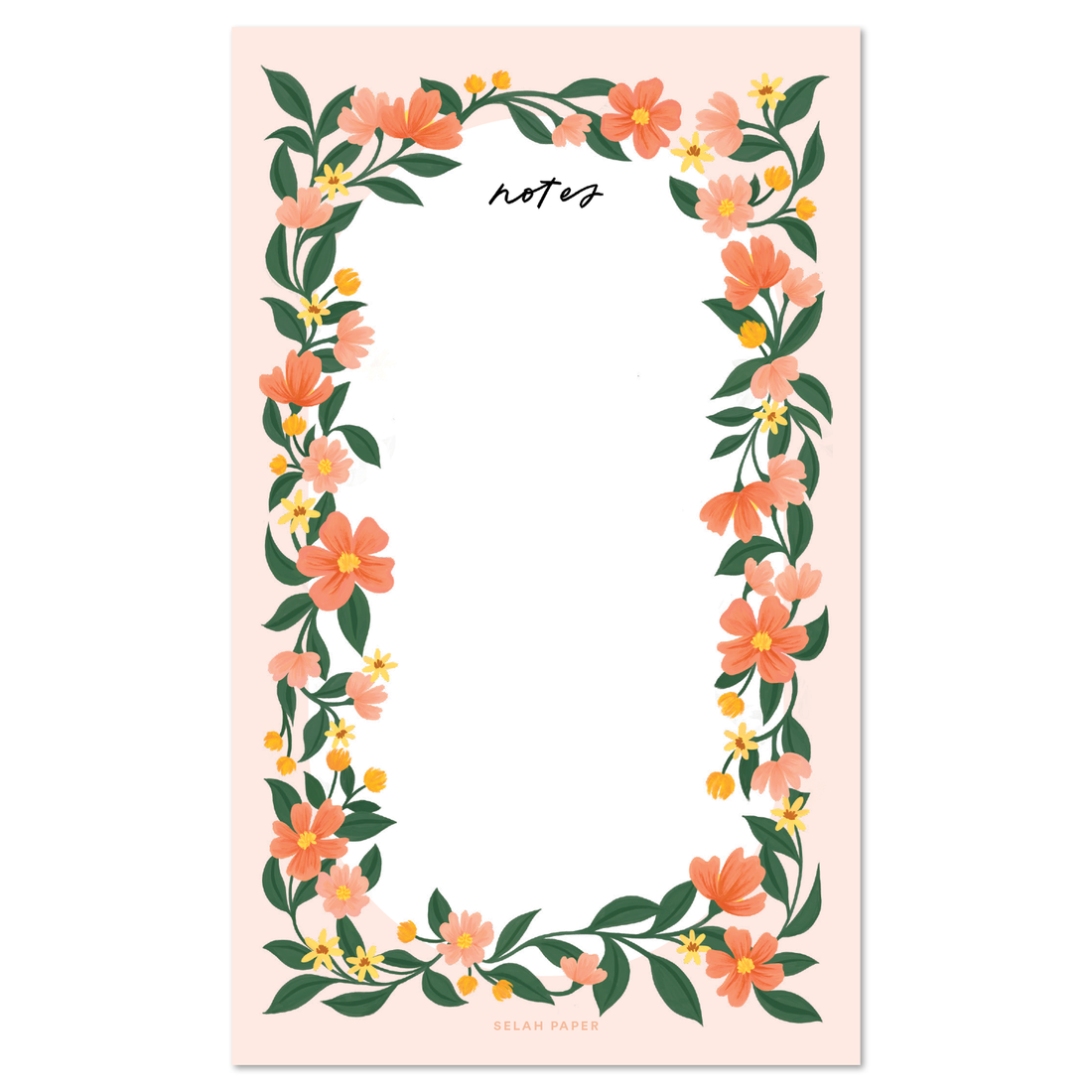 Pink Garden Blank Notepad