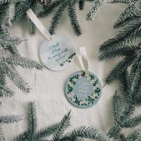 O Come Let Us Adore Him - Ceramic Christmas Ornament