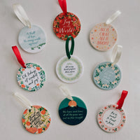 O Come Let Us Adore Him - Ceramic Christmas Ornament