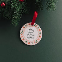 Tis So Sweet - Ceramic Christmas Ornament