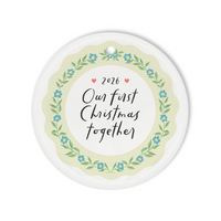 Our First Christmas - Milestone Keepsake Ceramic Christmas Ornament
