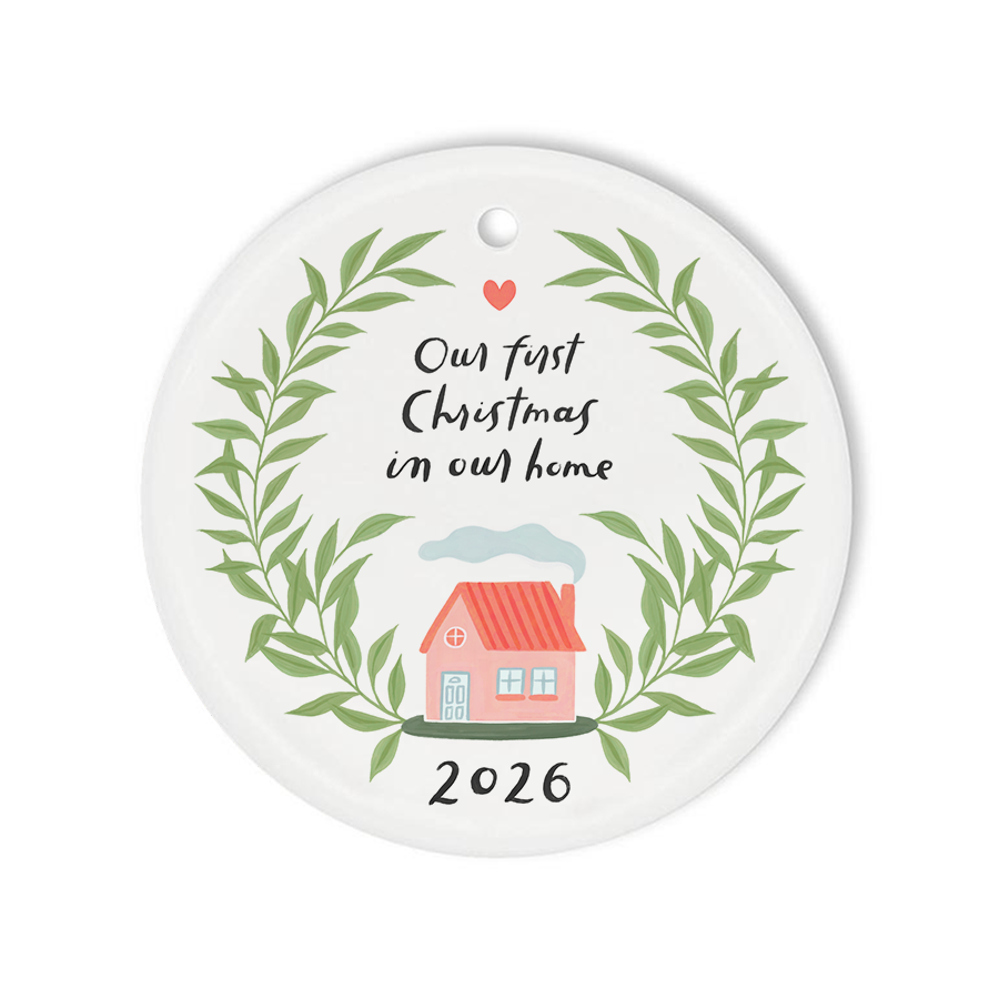 First Christmas at Home - Milestone Keepsake Ceramic Christmas Ornament