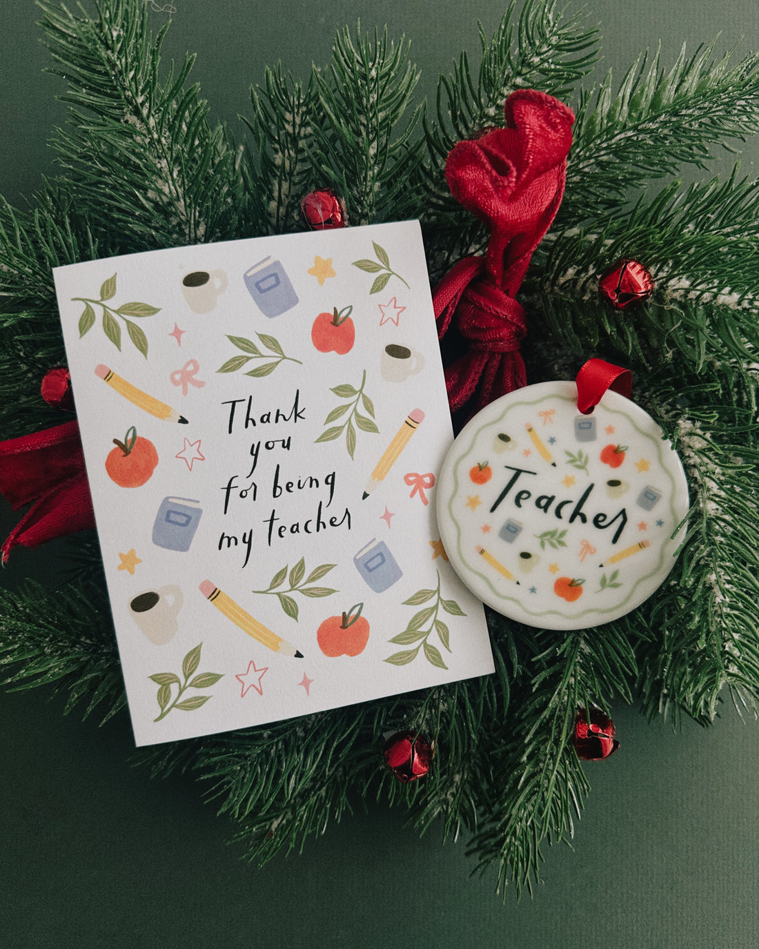 Custom Keepsake Ceramic Ornament: Teacher