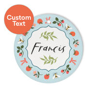 Custom Keepsake Ceramic Ornament: Lovely Blue