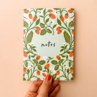 Strawberry Lined Notebook